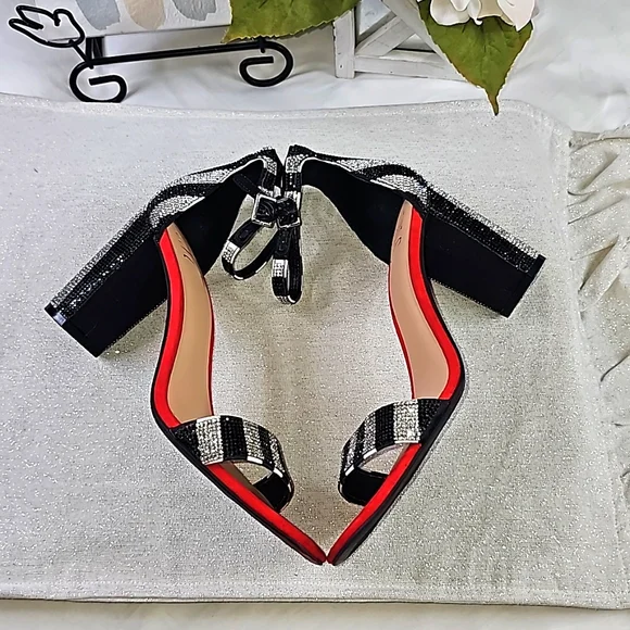 INC Black Red Stiletto Heels Elegant Wear Office wear Career Wedding - Picture 13 of 16